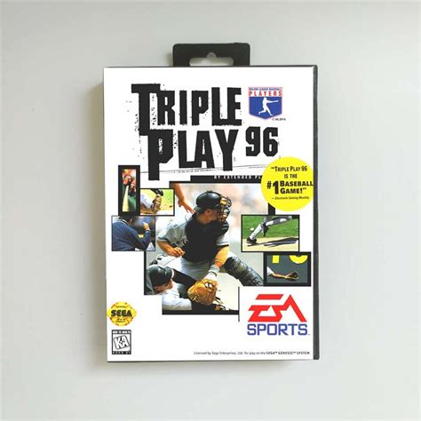 Triple Play 96 Sega Genesis Mega Drive Md Game Card Us Cover With Box