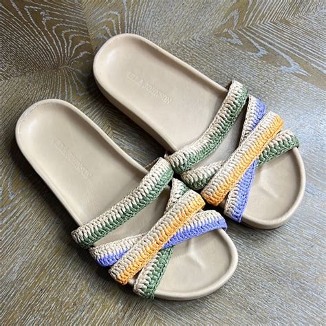 Ulla Johnson Shoes Ulla Johnson Nude Woven Leather Slide Sandals 4