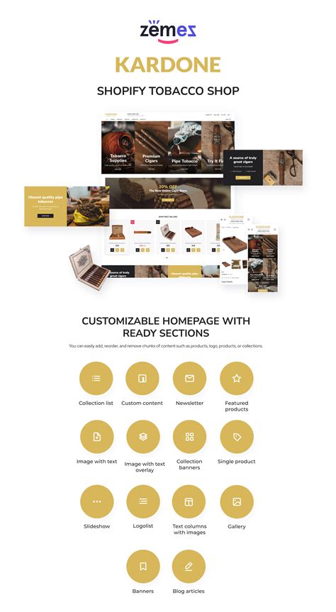 Kardone Tobacco Shop Shopify Theme 200275 Templatemonster