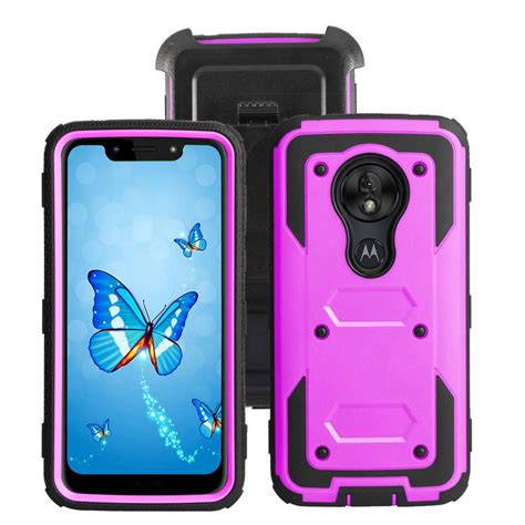 For Moto G7 Play Case Built In Screen Protector Heavy Duty Full Body Rugged Holster Armor Case