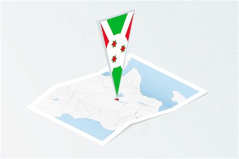 Mapa De Papel Isom Trico Do Burundi Bandeira Triangular Do Burundi