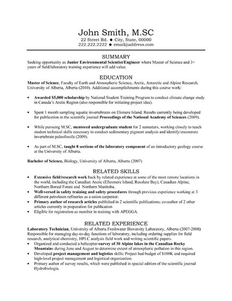 Top Environmental Resume Templates Samples