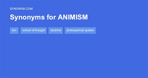 Another Word For Animism Synonyms And Antonyms