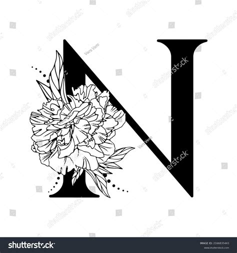 Vector Flower Alphabet Floral Design Letter Stock Vector Royalty Free