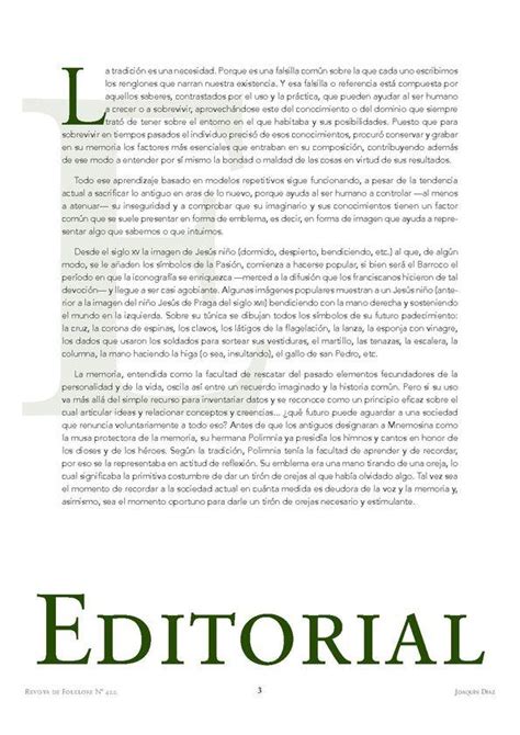 Revista De Folklore N Mero Abril Editorial Joaqu N D Az