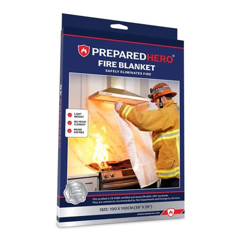 Prepared Hero Emergency Fire Blanket Eb1r The Home Depot