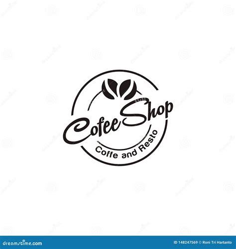 Cofee Cafe Shop Logo Design Inspiration Stock Vector Illustration Of