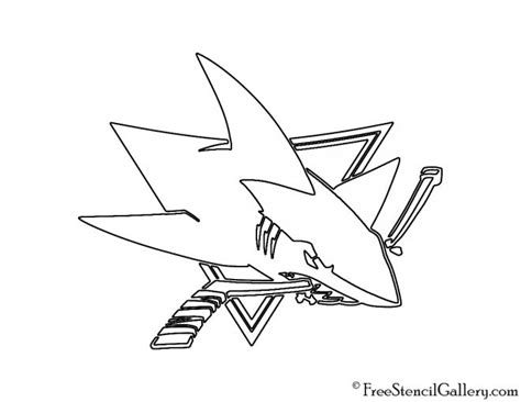 NHL - San Jose Sharks Logo Stencil | Free Stencil Gallery