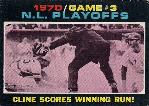 Topps 1971: no. 201 - 1970 n.l. playoffs, game 3