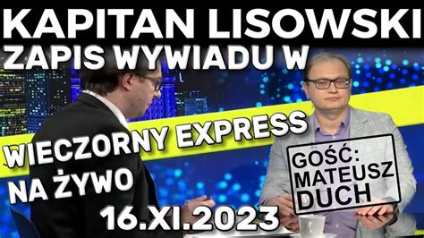 Zapis Wywiadu W Wieczorny Express Na Ywo Go Mateusz