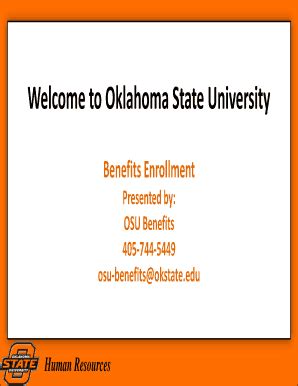 Fillable Online Hr Okstate Welcome To Oklahoma State University Fax