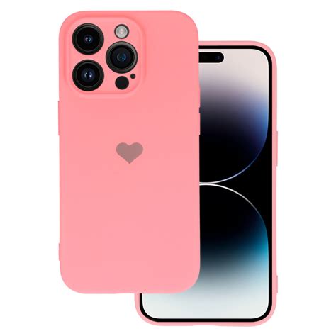 Vennus Silikonové Pouzdro Se Srdcem Pro Iphone 14 Pro Design 1 Růžové Promobilycz