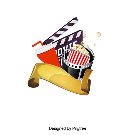 Gold Ribbonpopcornfilmcinema Vectorcreative Vector Gold Ribbons