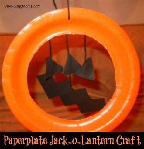 Halloween Craft - Paper Plate Jack-o-Lantern - STOCKPILING MOMS™