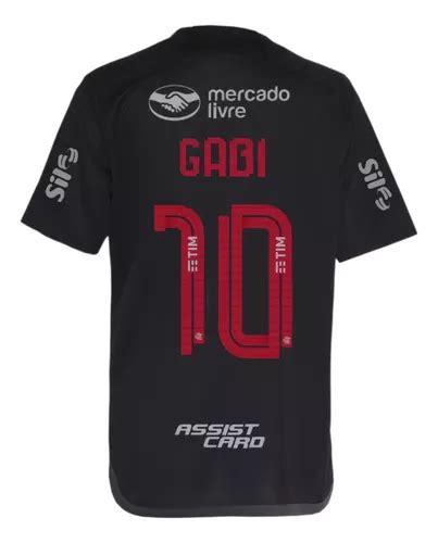 Camisa Flamengo Jogo 3 Lançamento Kit Patrocínio Gabi 10