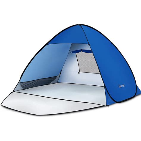 Glymnis Beach Shelter Pop Up Beach Tent with Zip Door UV Protection 50+ Wind Protection Small ...