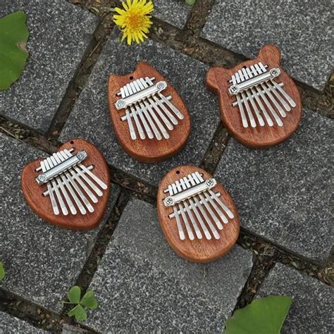 Mini Piano Pouce Kalimba Touches Bois M Taux Petit Instrument De