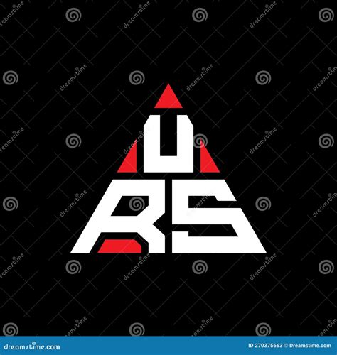 URS Triangle Letter Logo Design With Triangle Shape URS Triangle Logo