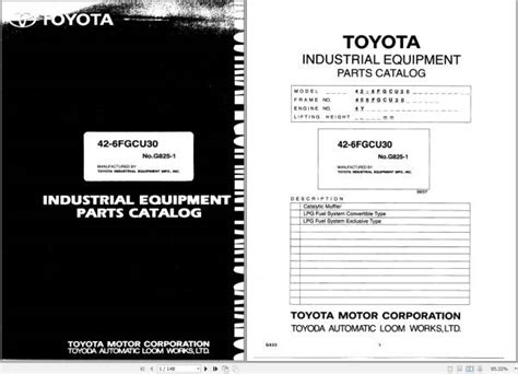 Toyota Forklift Fgcu Parts Catalog