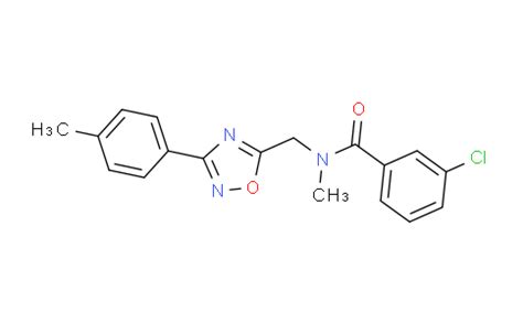 896659 80 6 3 Chloro N Methyl N 3 P Tolyl 1 2 4 Oxadiazol 5 Yl