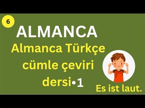 Almanca T Rk E C Mle Eviri Dersi Youtube