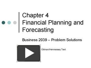 Ppt Chapter Financial Planning And Forecasting Powerpoint