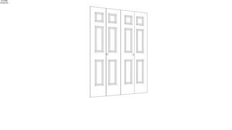 Low Poly Bifold Closet Doors D Warehouse