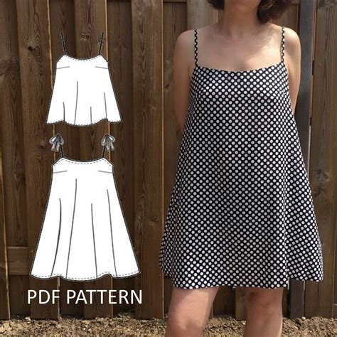 Womens Dress Sewing Pattern Pdf Digital Sundress Strap Dress Etsy