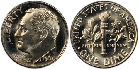 1967 10C SMS Special Strike Roosevelt Dime PCGS CoinFacts