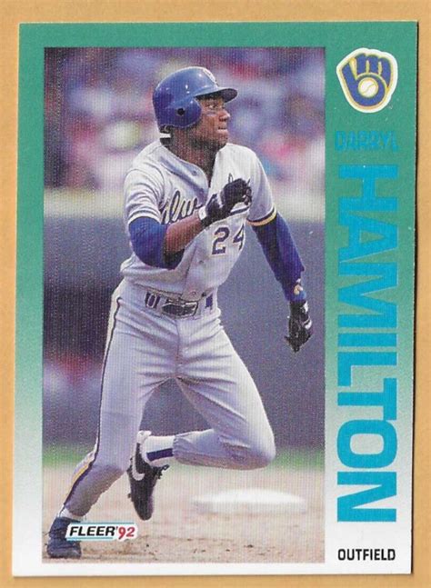 DARRYL HAMILTON MILWAUKEE BREWERS 177 FLEER NM MT 1992 EBay