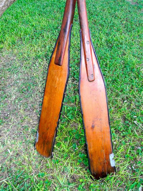 Antique Handmade 5' CANOE PADDLES/BOAT OARS With HOOK for Decoy, Fish ...