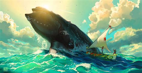 Wallpaper : Victor Sales, digital art, fantasy art, ArtStation, whale ...