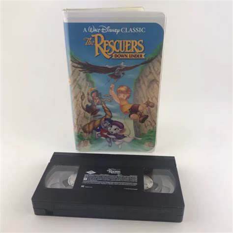 THE RESCUERS DOWN UNDER VHS Walt Disney Classic Black Diamond