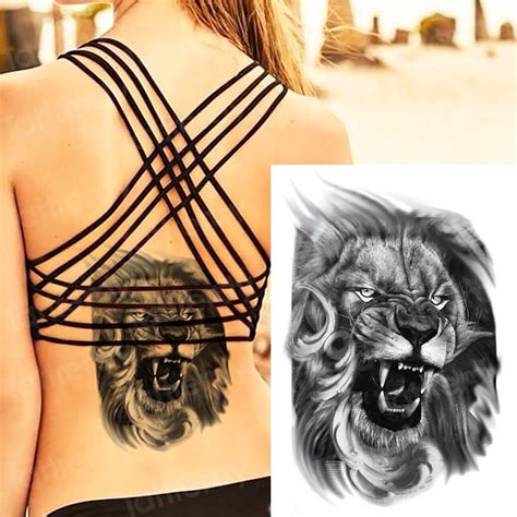 Temporäres Tattoo Löwe Baum Wald Lion King Tier Loewe Einmal