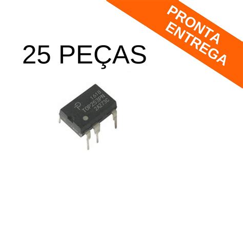 Kit 25 peças Circuito Integrado TOP253PN DIP 8 PTH Circuitos