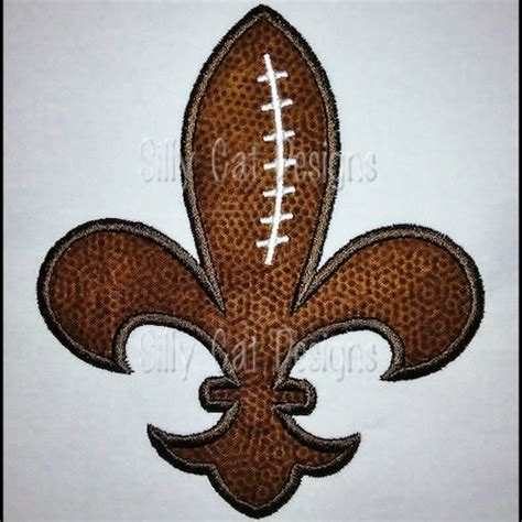 Football Fleur De Lis Embroidery Design Machine Embroidery Etsy