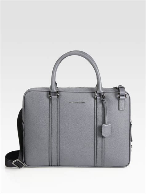 Lyst Burberry Small Newburg Briefcase In Gray For Men