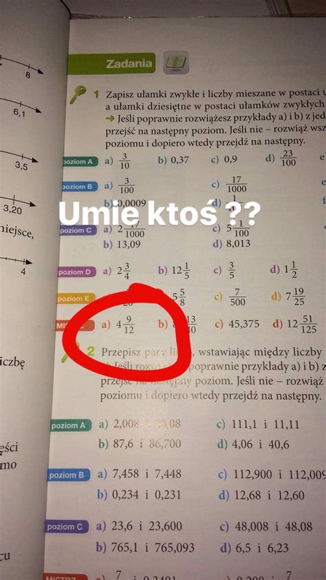 Potrzebuje Pomocy Matematyka Z Kluczem Do 5 Klasy Cz 2 Dzial Ulamki