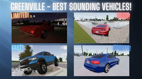 THE BEST SOUNDING VEHICLES IN GREENVILLE Greenville Roblox YouTube