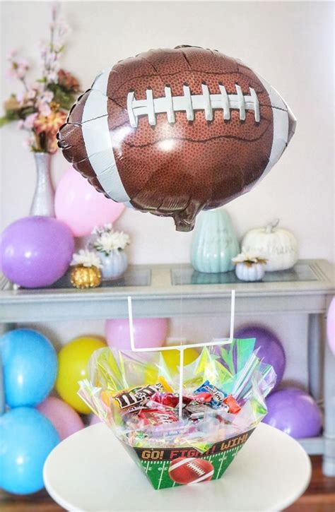 Football Theme Candy Bouquet | Balloon gift, Candy bouquet, Balloons