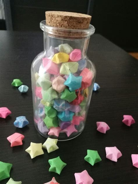 Hand Made Origami Stars In Jar Made By Me