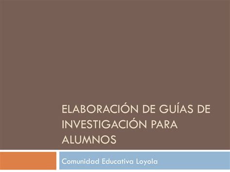 Elaboración de guías didácticas PPT