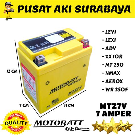 Accu Gel Motobatt Mtz V Mf Bebas Perawatan Untuk Motor Honda Pcx Adv