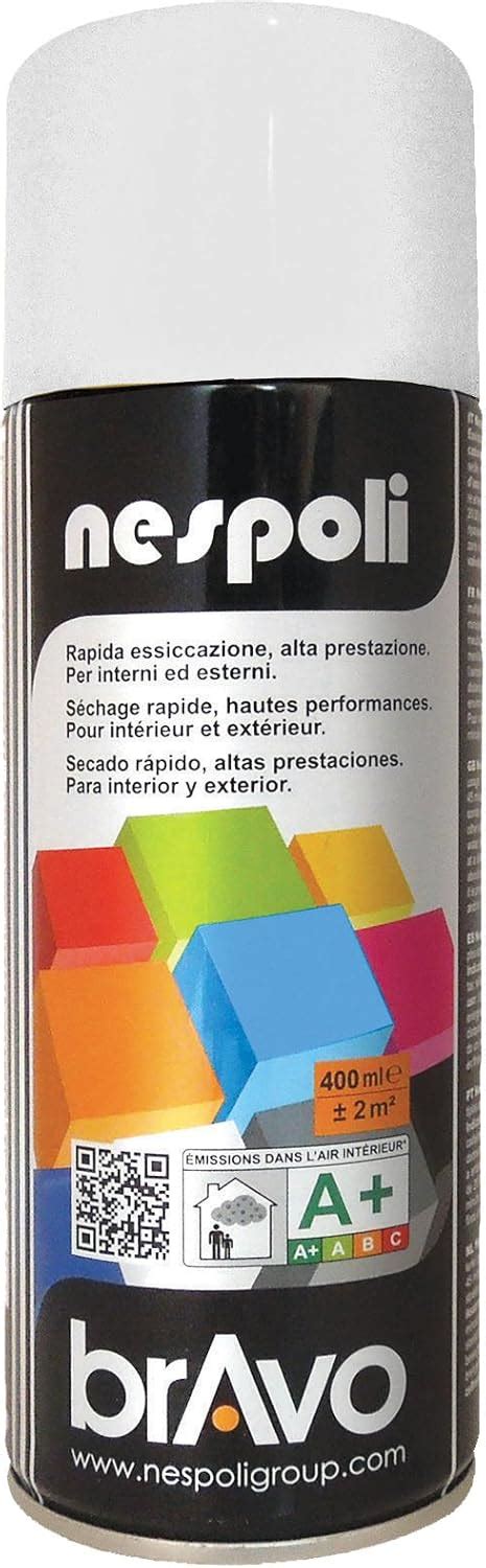 Nespoli Bomboletta Spray Aerosol Bianco Effetto Opaco Ral 9010 400ml