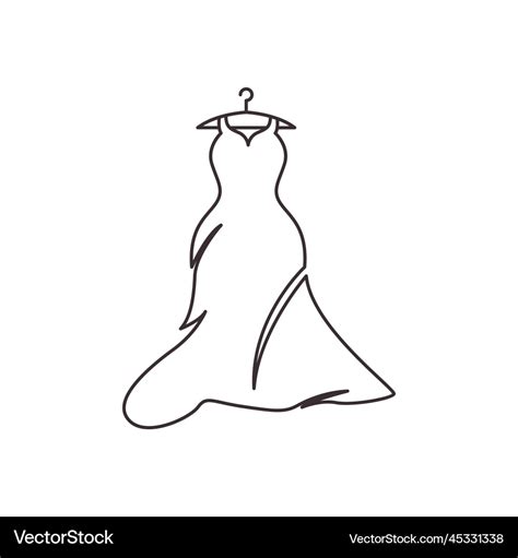 Long Dress Hanger Icon Logo Royalty Free Vector Image