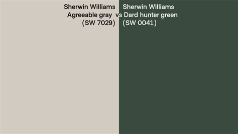 Sherwin Williams Agreeable Gray Vs Dard Hunter Green Side By Side