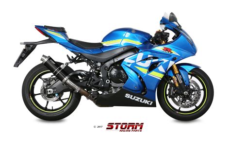 Storm By Mivv GP RVS Black Slip On Einddemper Met E Keur SUZUKI GSX R