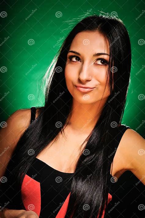 Girl With A Sly Glance Stock Photo Image Of Bright Female 23997956