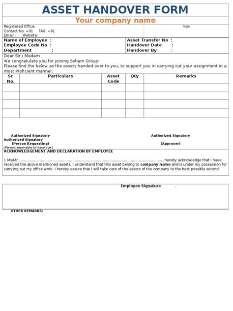 Project Handover Letter Sample