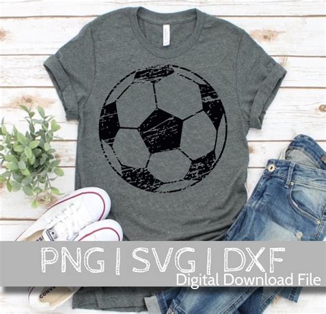 Distressed Soccer Ball Svg Grunge Soccer Cut File Soccer Etsy